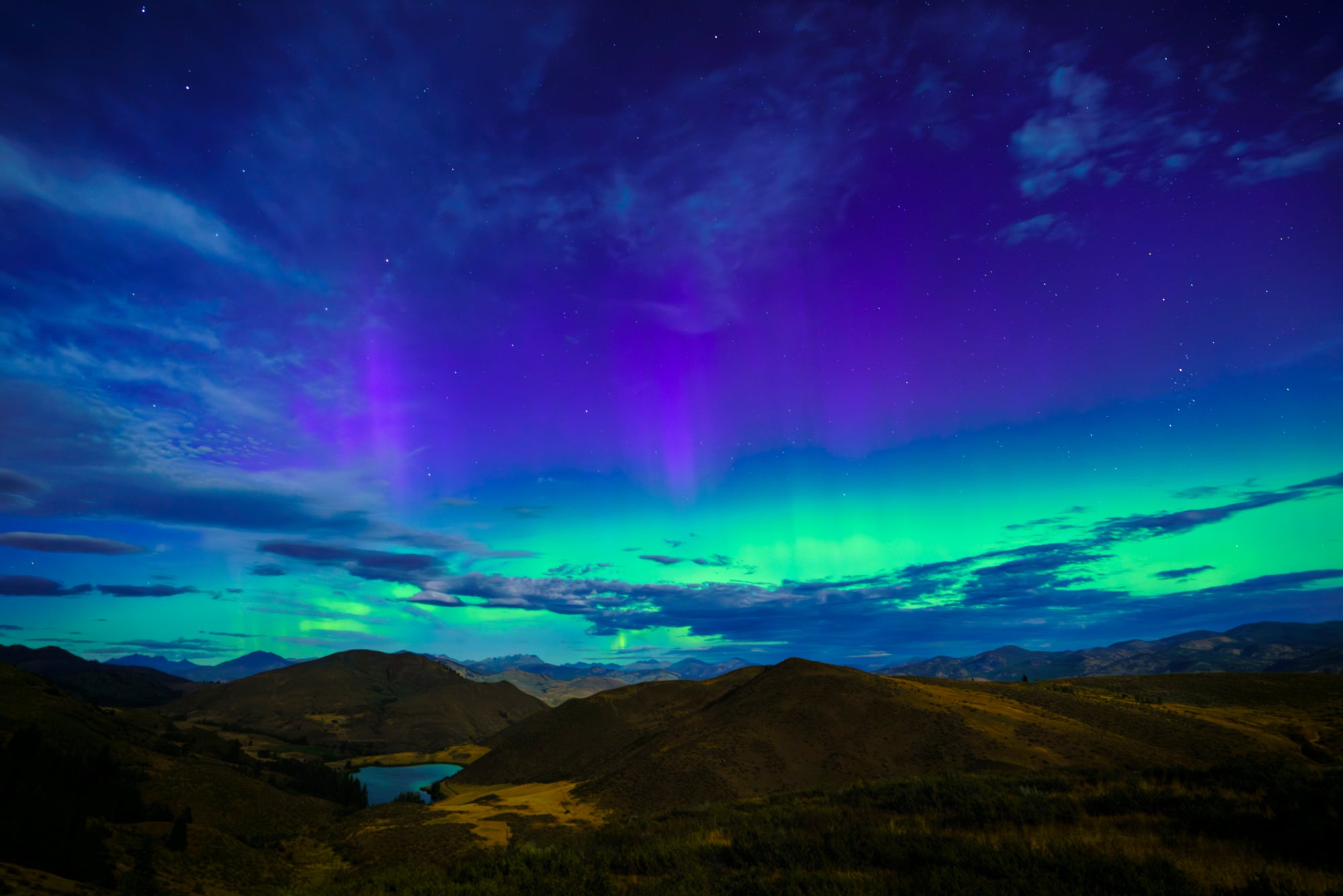 Aurora By Moonlight - Metal Print