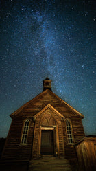 Bodie Church Light Painting - Metal Print