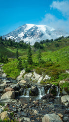 Mount Rainier above Edith Creek - Acrylic Block
