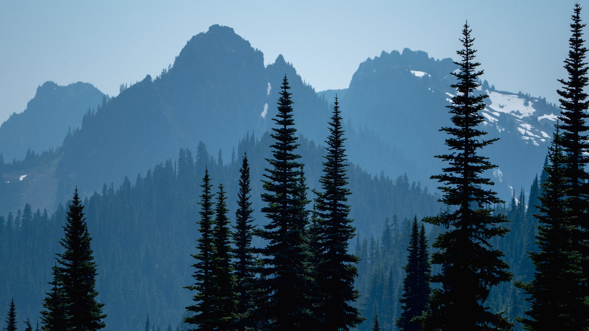 Tatoosh Range in Blue - Metal Print